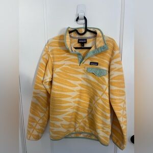 Patagonia Synchilla Snap T Fleece Pullover Eucalyptus Fronds Size XS